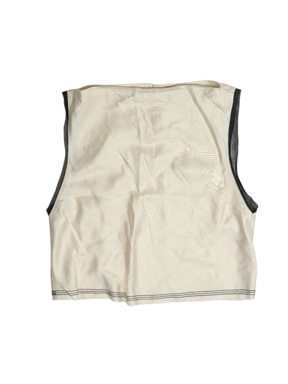 Bec & Bridge Evangeline Sleeveless Boxy Crop Top in Ivory